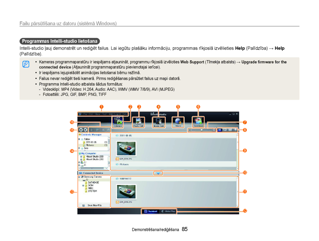 Samsung EC-DV90ZZBPBE2, EC-DV90ZZFPBE2 manual Programmas Intelli-studio lietošana 