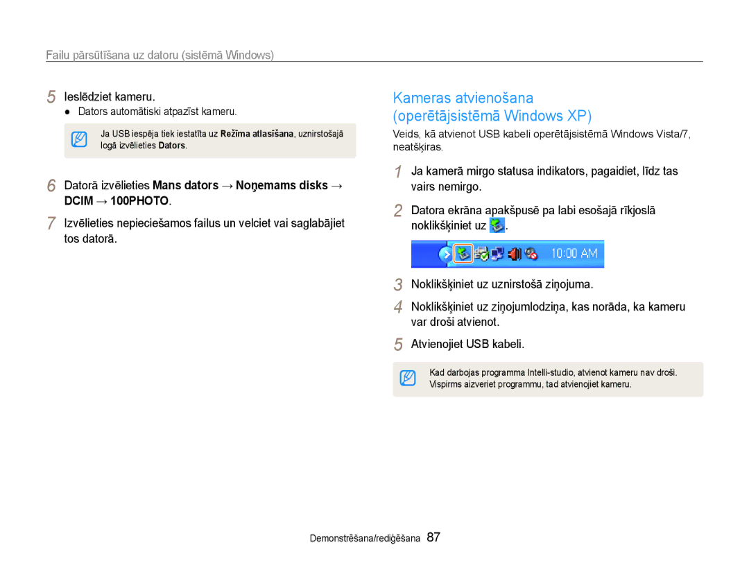 Samsung EC-DV90ZZBPBE2 manual Vairs nemirgo, Noklikšķiniet uz Noklikšķiniet uz uznirstošā ziņojuma, Atvienojiet USB kabeli 