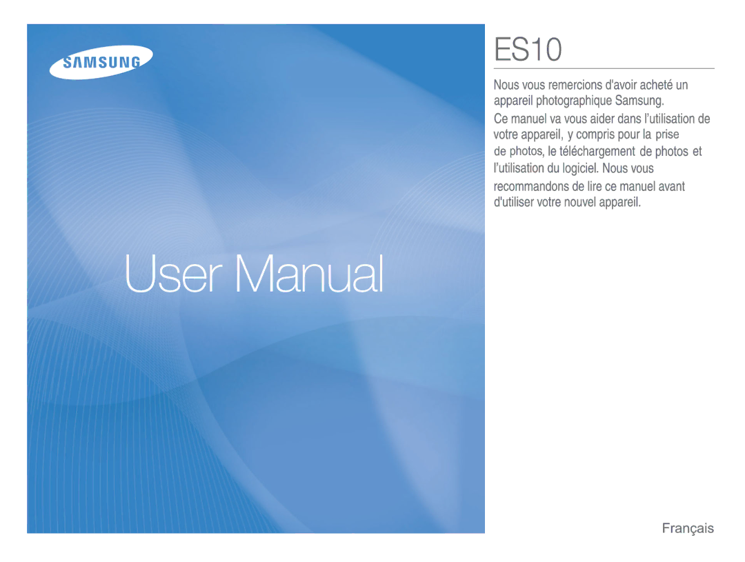 Samsung EC-ES10ZWBA/FR, EC-ES10ZBBA/FR, EC-ES10ZPBA/FR, EC-ES10ZSBA/FR manual 