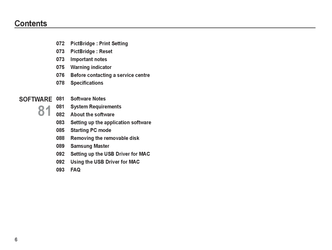 Samsung EC-ES10ZWBA/ZA, EC-ES10ZBBA/FR, EC-ES10ZWBA/FR, EC-ES10ZPBA/FR, EC-ES10ZSBA/FR, EC-ES10ZSBA/IT, EC-ES10ZBBA/IT Software 