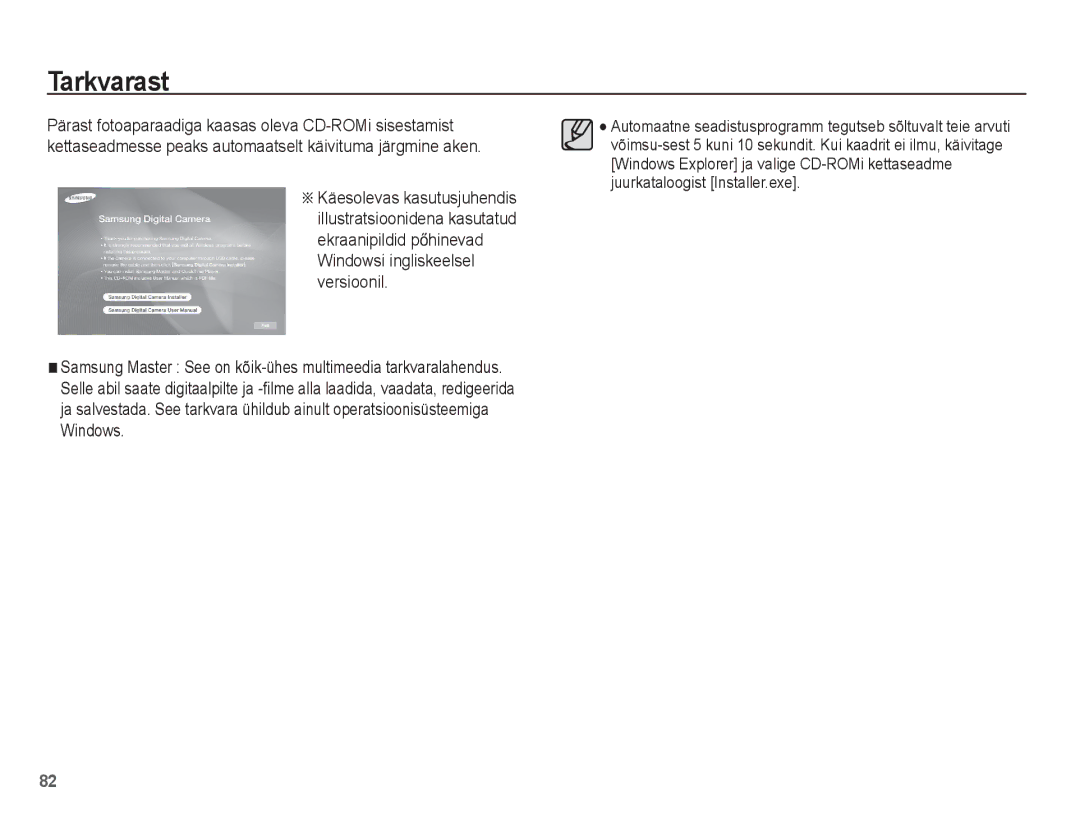 Samsung EC-ES10ZSBA/RU, EC-ES10ZBBA/RU manual Tarkvarast 