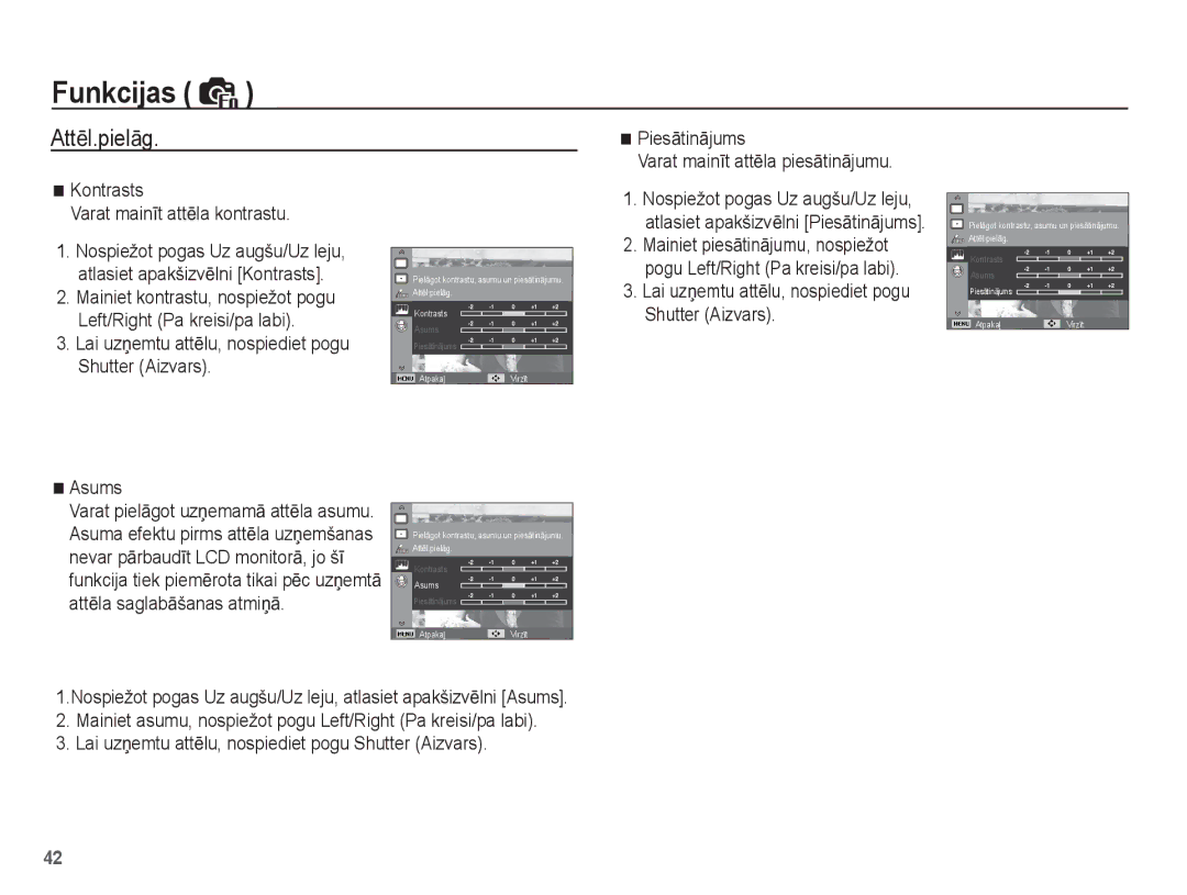 Samsung EC-ES10ZSBA/RU, EC-ES10ZBBA/RU manual AttƝl.pielƗg, Asums 