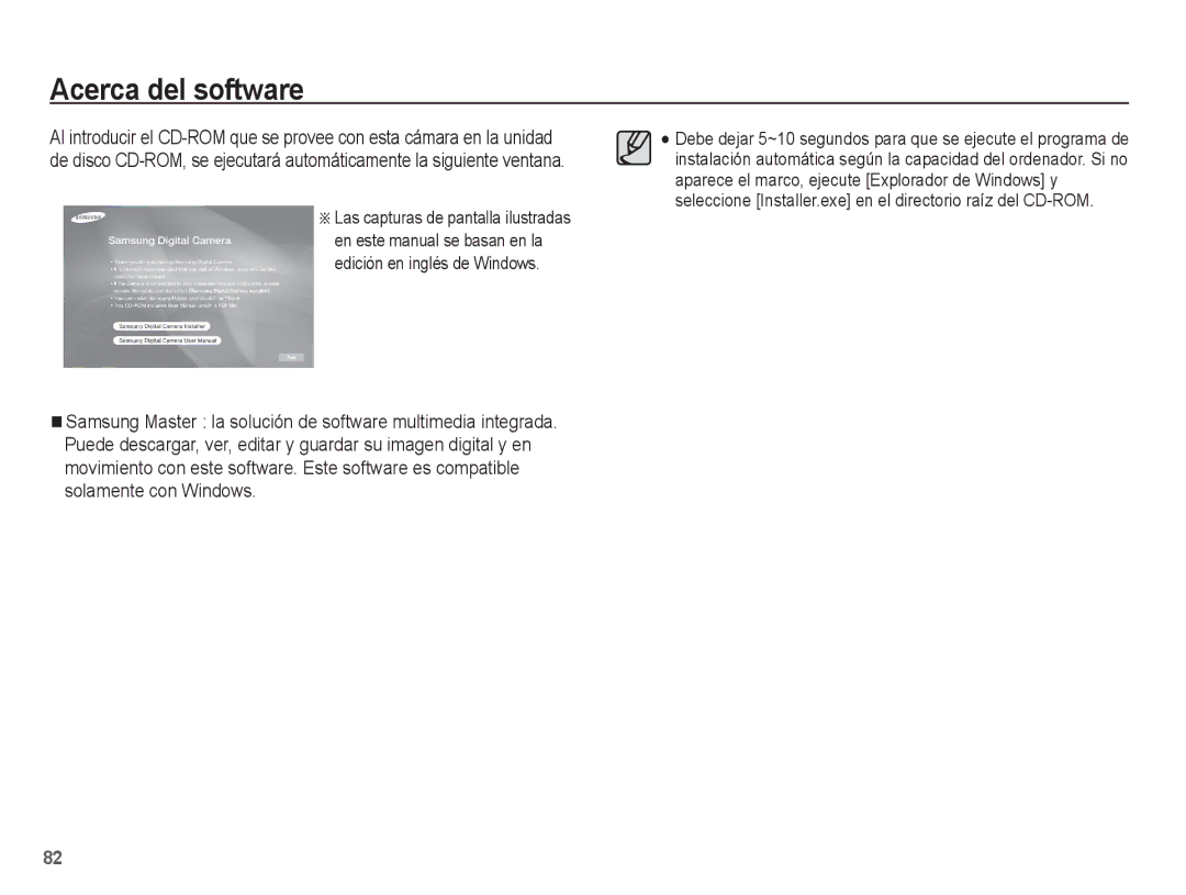 Samsung EC-ES10ZSBA/E1, EC-ES10ZPBA/E1, EC-ES10ZWBA/ZA, EC-ES10ZSBA/ZA, EC-ES10ZWBA/ES, EC-ES10ZBBA/E3 Acerca del software 