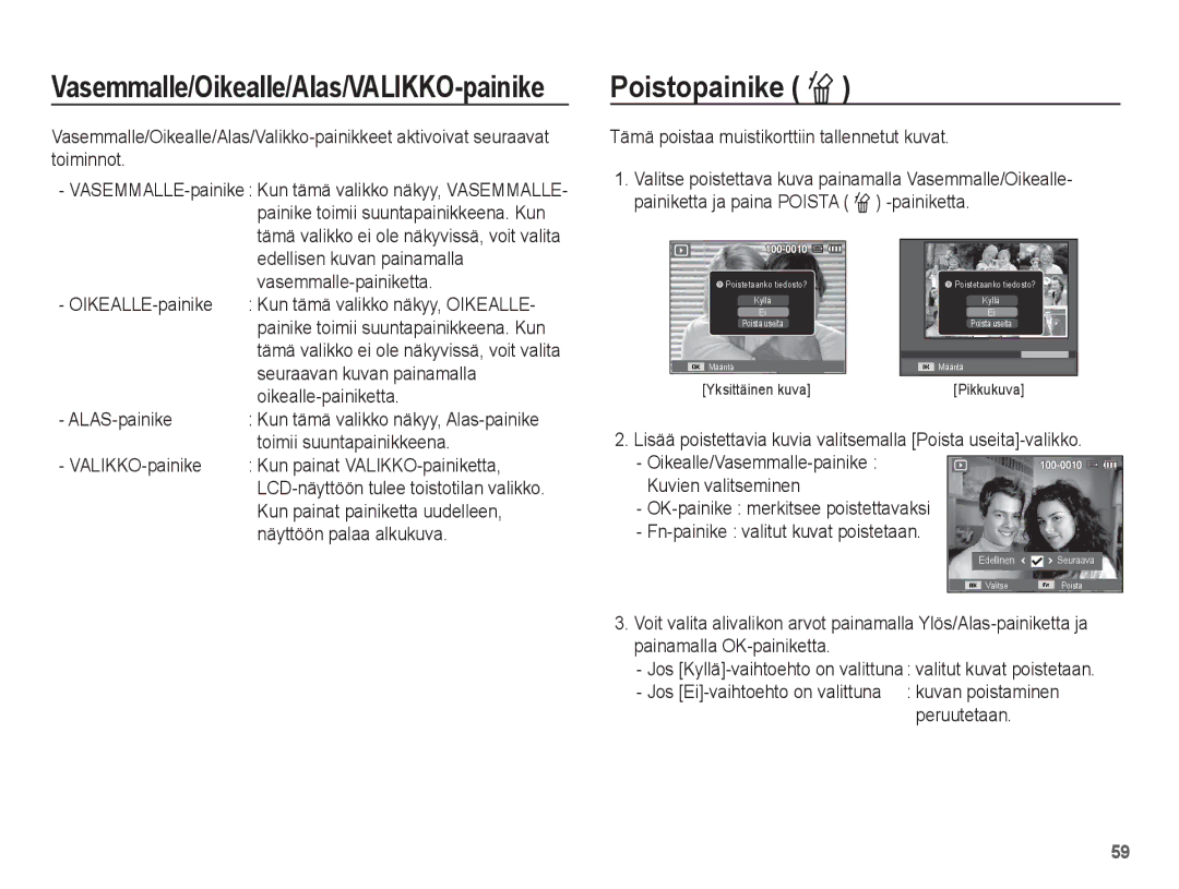 Samsung EC-ES15ZBBA/E2, EC-ES15ZWBA/E2, EC-ES15ZSBA/E2, EC-ES15ZPBA/E2 manual Poistopainike Õ 