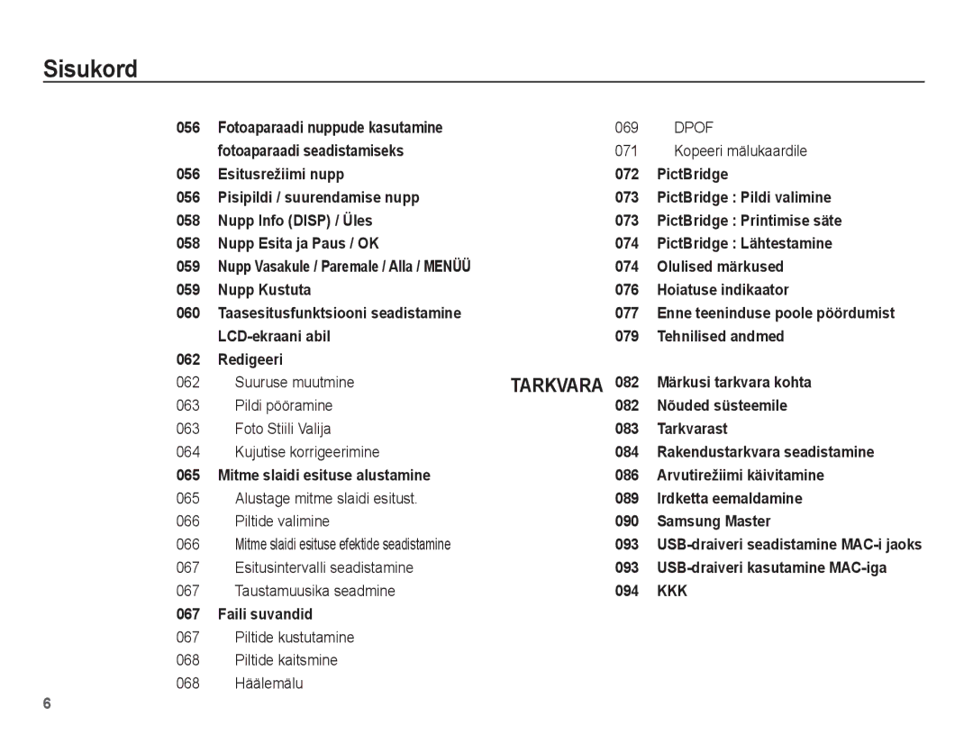 Samsung EC-ES15ZSBA/RU, EC-ES15ZBBA/RU manual Alustage mitme slaidi esitust Piltide valimine 