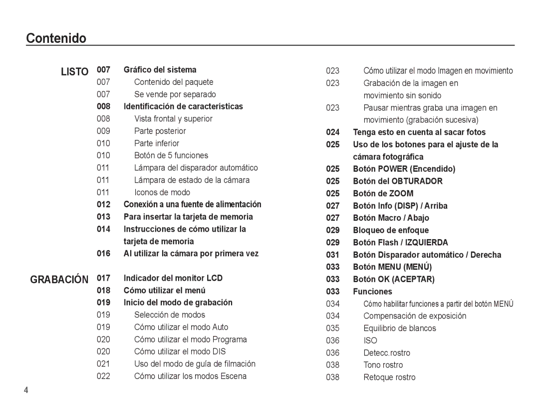 Samsung EC-ES15ZPBA/AR, EC-ES15ZSBA/E1, EC-ES15ZPBA/E1, EC-ES15ZBBA/E1 manual Contenido del paquete Se vende por separado 