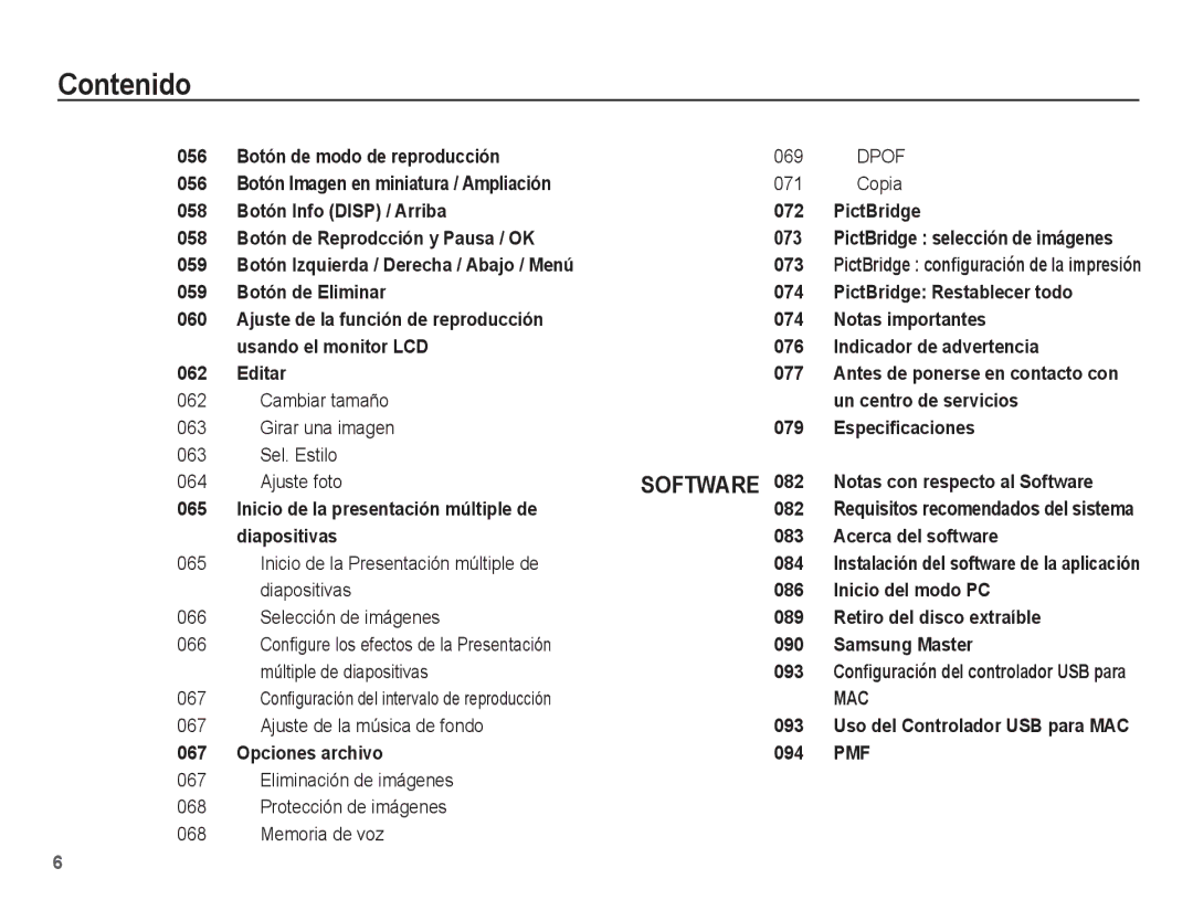 Samsung EC-ES15ZPBA/E1, EC-ES15ZPBA/AR, EC-ES15ZSBA/E1, EC-ES15ZBBA/E1, EC-ES15ZBBA/AU manual Software 