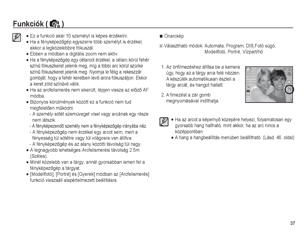 Samsung EC-ES15ZPBA/E2 manual Az önﬁlmezéshez állítsa be a kamera, FényképezĘgép és az alany közötti távolság túl nagy 