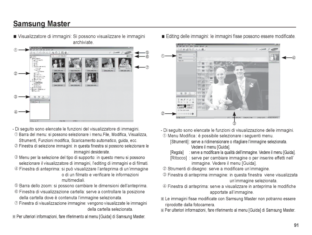 Samsung EC-ES17ZZBASIT, EC-ES17ZZBABIT manual Immagini desiderate, Di un filmato e verificare le informazioni multimediali 