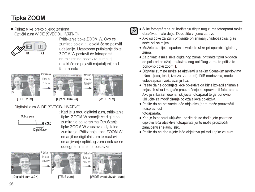 Samsung EC-ES17ZZBAPE3, EC-ES17ZZBAWE3, EC-ES17ZZBASE3, EC-ES17ZZBABE3 manual Dosegne minimalna postavka 