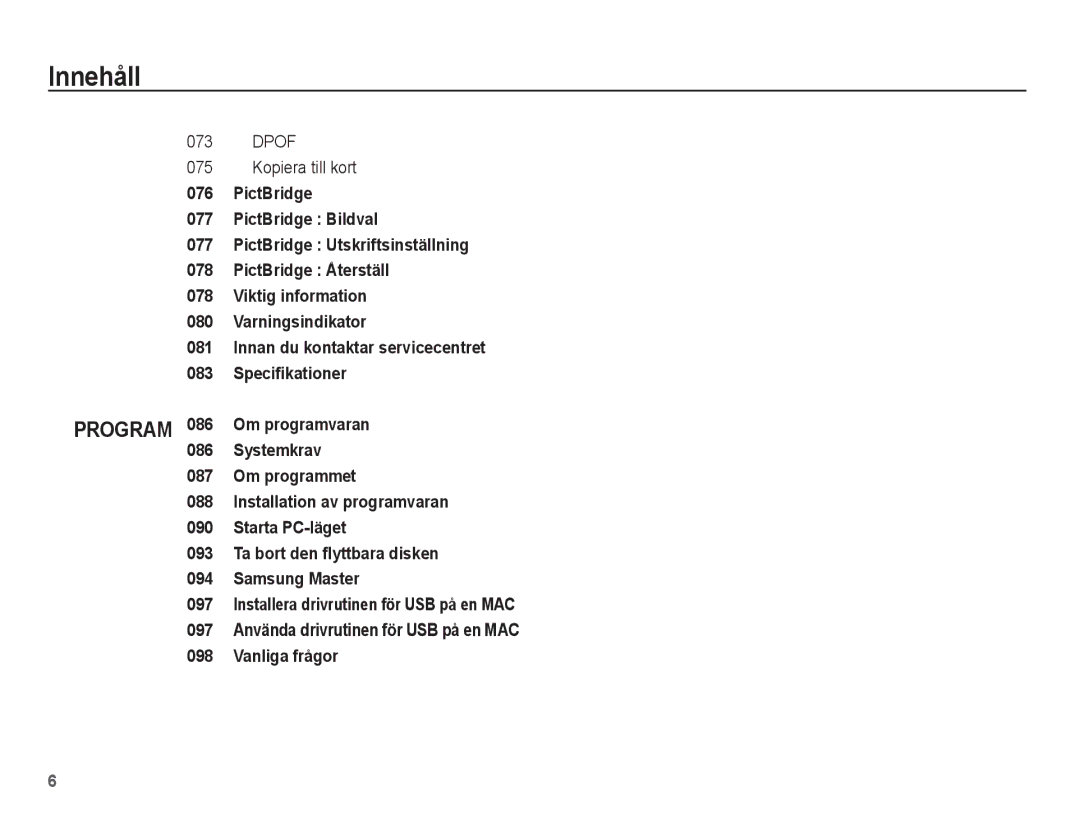 Samsung EC-ES20ZZBAWE2, EC-ES20ZZBABE2, EC-ES20ZZBASE2, EC-ES20ZZBAPE2 manual Dpof Kopiera till kort 