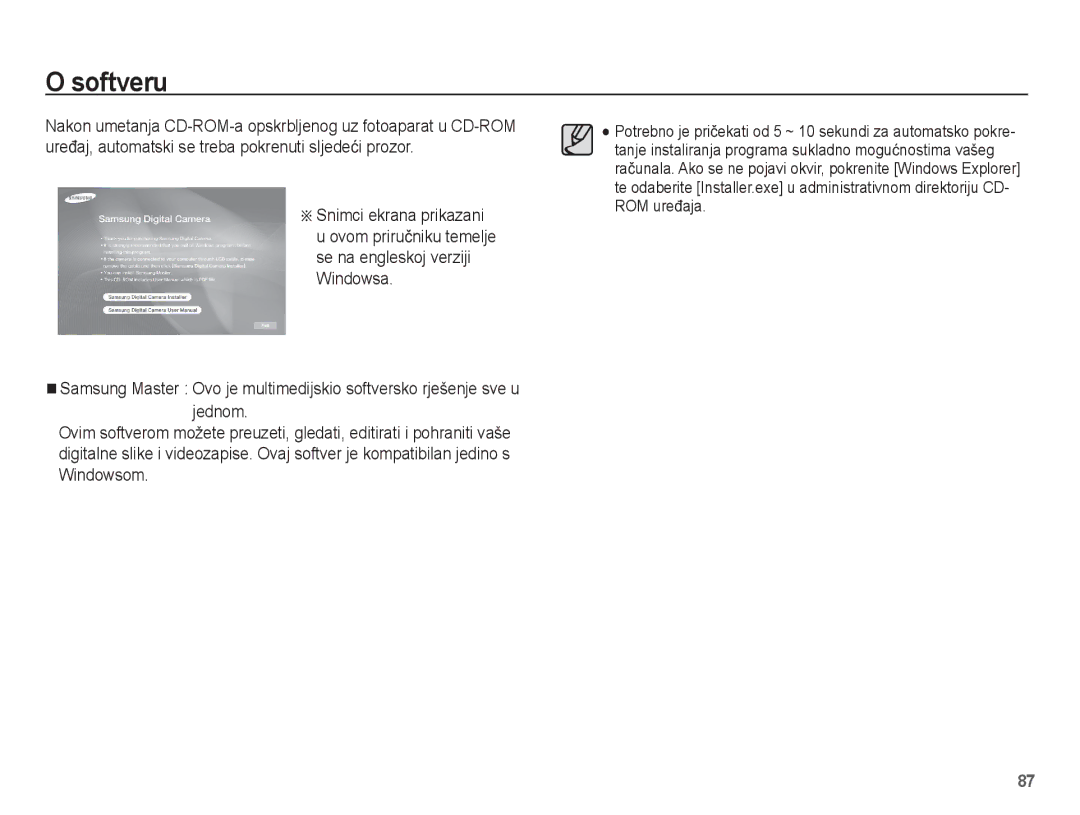 Samsung EC-ES20ZZBAPE3, EC-ES20ZZBASE3, EC-ES20ZZBABE3, EC-ES20ZZBAWE3 manual Softveru 