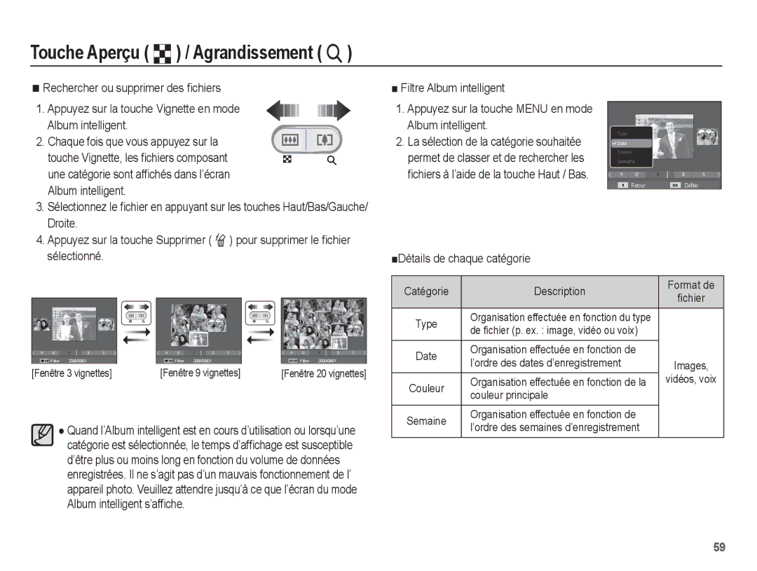 Samsung EC-ES20ZZBASFR, EC-ES20ZZBABE1, EC-ES20ZZBABFR manual ’ordre des dates d’enregistrement, Couleur principale 