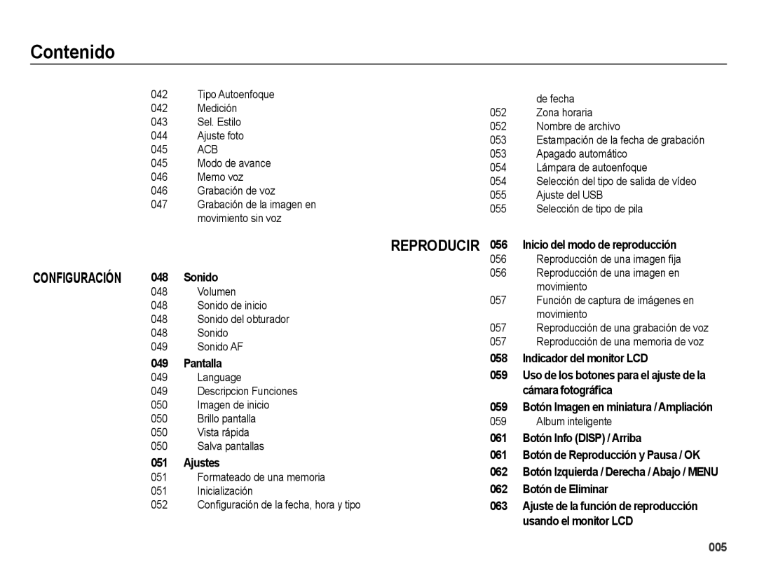 Samsung EC-ES25ZZBABE1 manual Memo voz, Volumen Sonido de inicio Sonido del obturador Sonido AF, Album inteligente 