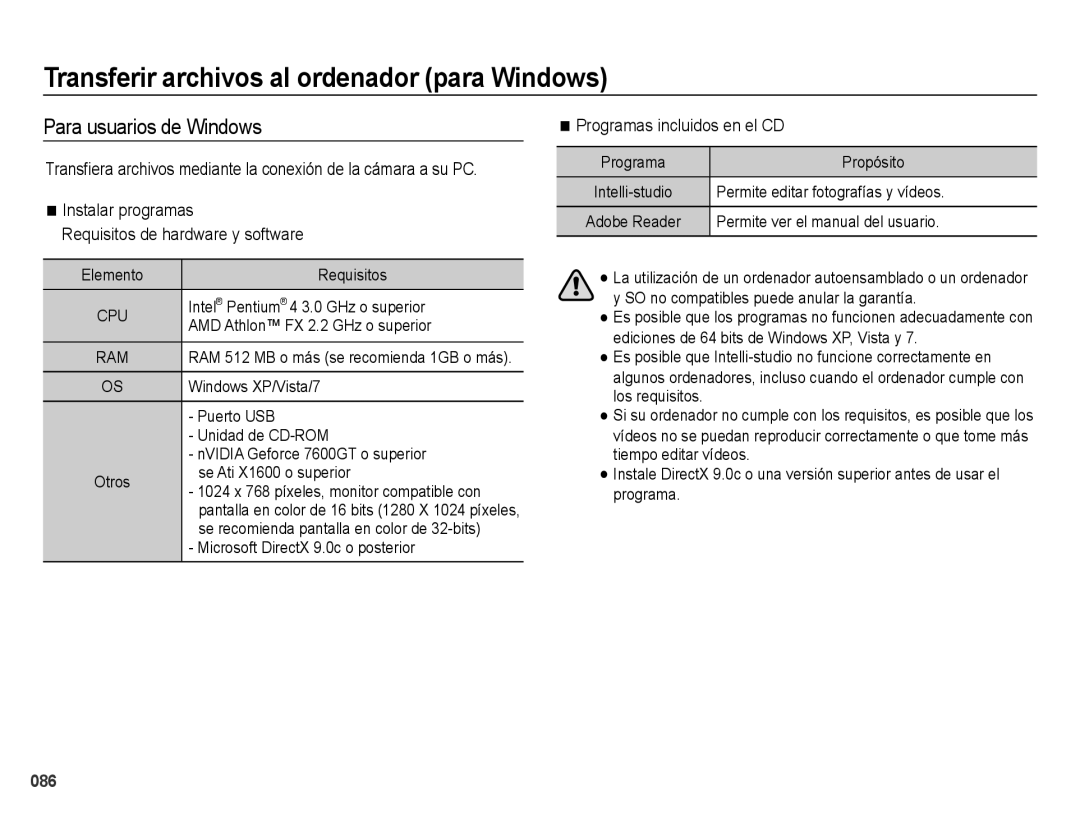 Samsung EC-ES25ZZBABE1 manual Transferir archivos al ordenador para Windows, Para usuarios de Windows 