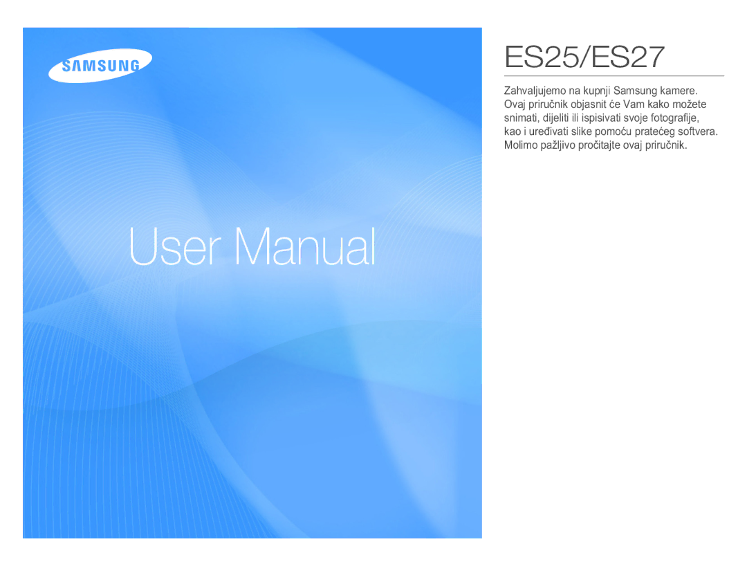 Samsung EC-ES25ZZBALE3, EC-ES25ZZBABE3, EC-ES25ZZBASE3 manual ES25/ES27 