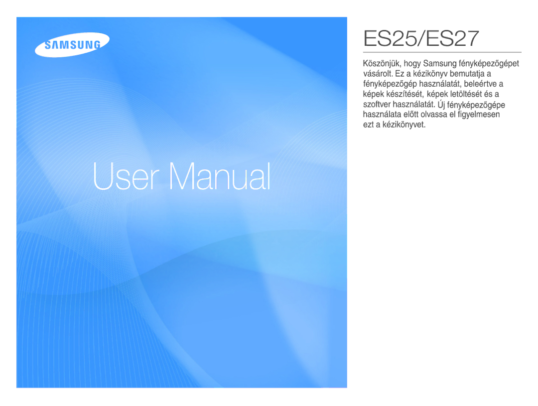 Samsung EC-ES25ZZBARE3, EC-ES25ZZBABE3, EC-ES25ZZBALE3, EC-ES25ZZBASE3, EC-ES25ZZBASE2, EC-ES25ZZBABE2 manual ES25/ES27 