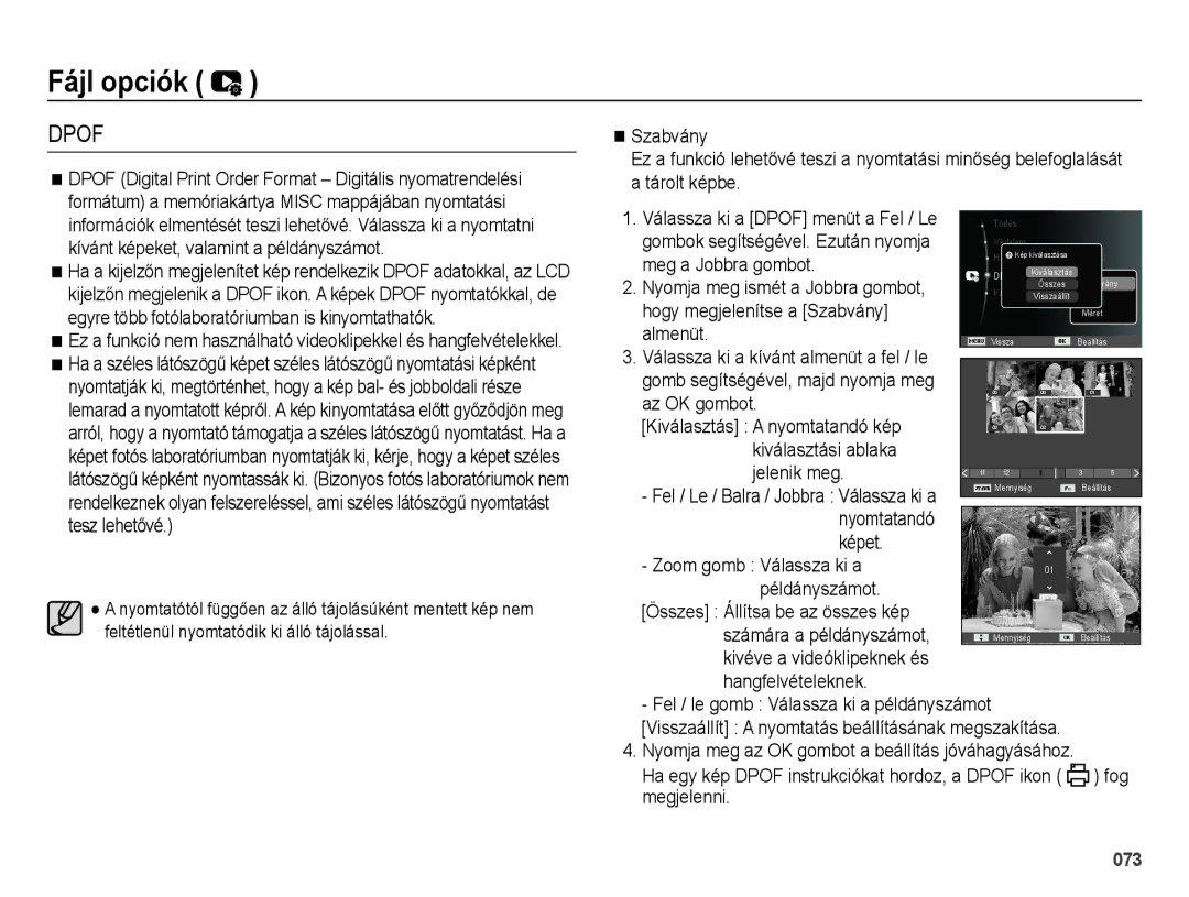 Samsung EC-ES25ZZBASE2, EC-ES25ZZBABE3, EC-ES25ZZBARE3 manual Tárolt képbe, Hogy megjelenítse a Szabvány, Almenüt 