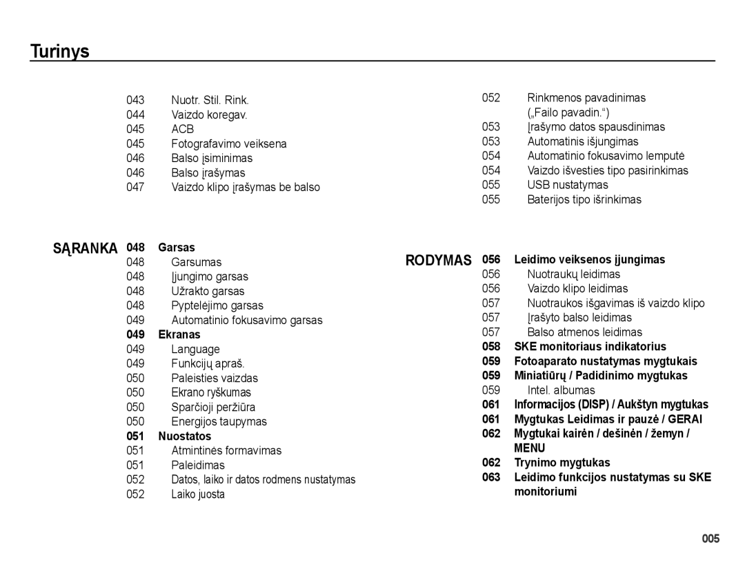 Samsung EC-ES25ZZBARRU, EC-ES25ZZBASRU, EC-ES25ZZBABRU manual Intel. albumas, Rinkmenos pavadinimas „Failo pavadin 