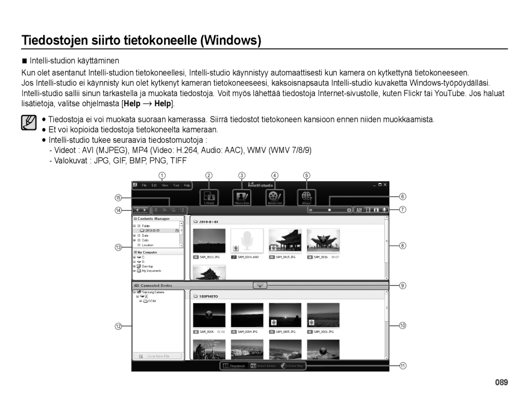 Samsung EC-ES25ZZBALE2, EC-ES25ZZBASE2, EC-ES25ZZBABE2, EC-ES25ZZBARE2 manual Intelli-studion käyttäminen 