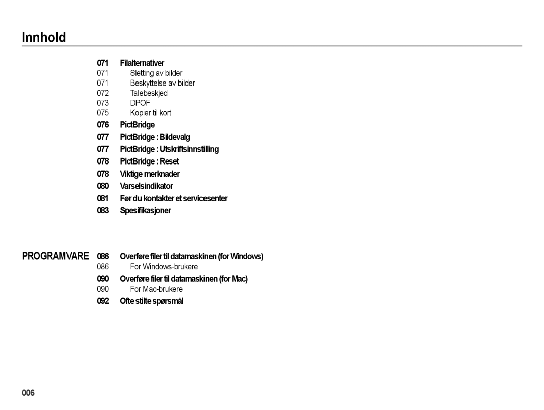 Samsung EC-ES25ZZBARE2, EC-ES25ZZBASE2, EC-ES25ZZBABE2, EC-ES25ZZBALE2 manual For Windows-brukere, For Mac-brukere 