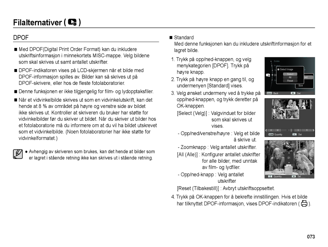 Samsung EC-ES25ZZBALE2 manual Skrive ut, Reset Tilbakestill Avbryt utskriftsoppsettet, Zoomknapp Velg antallet utskrifter 