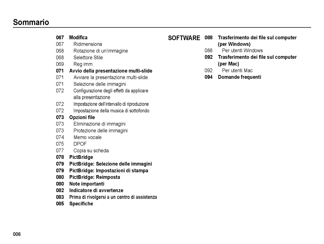 Samsung EC-ES28ZZDAPME, EC-ES28ZZBABE1 manual Ridimensiona, Rotazione di un’immagine 088 Per utenti Windows, Per utenti Mac 