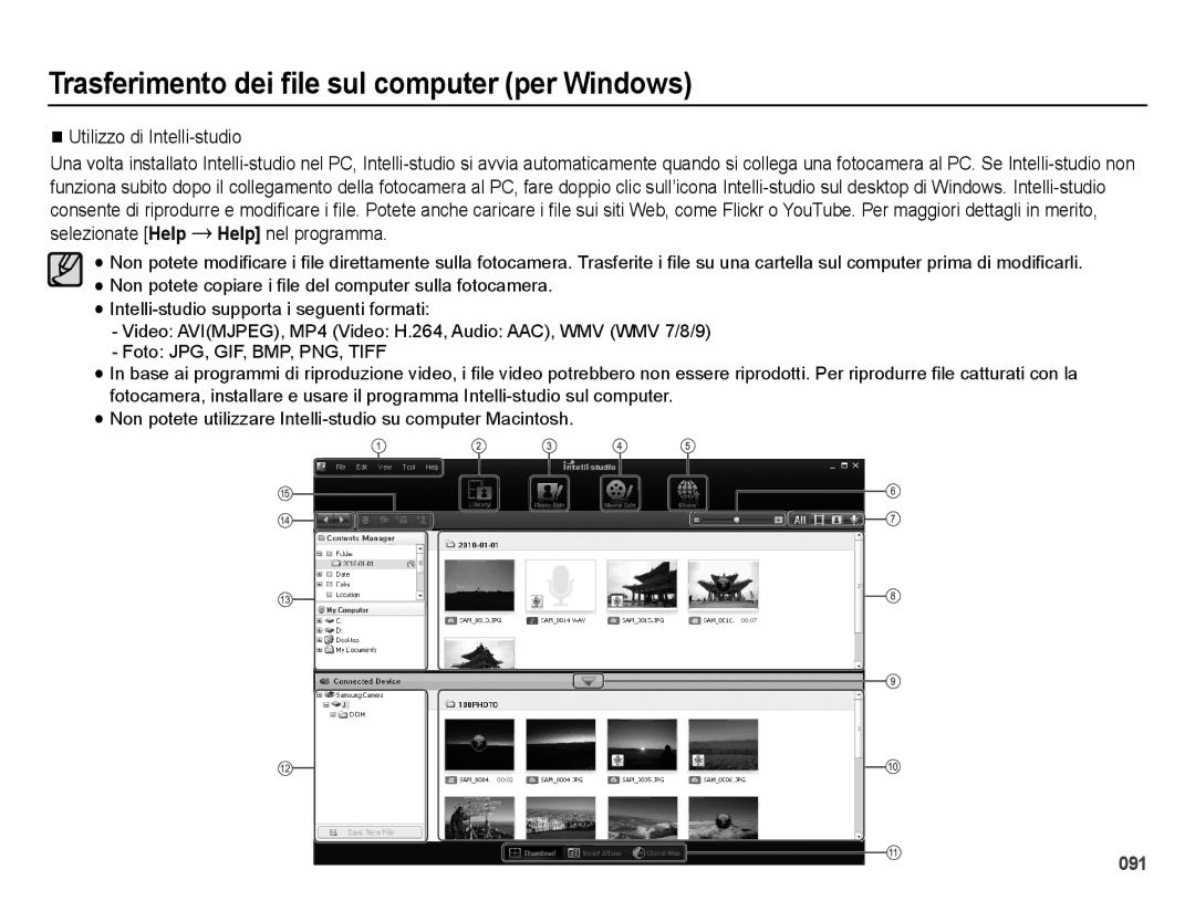 Samsung EC-ES28ZZDAPME, EC-ES28ZZBABE1, EC-ES28ZZDABME, EC-ES28ZZDAEME manual Utilizzo di Intelli-studio, Selezionate Help 