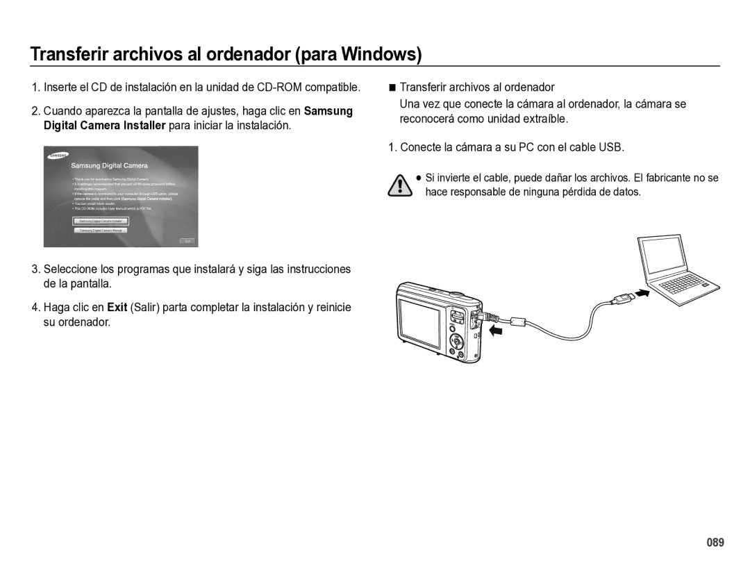 Samsung EC-ES28ZZBABE1 manual 089 