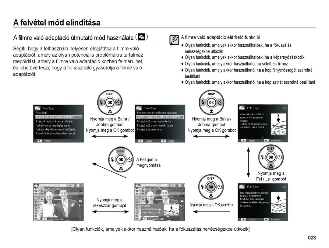 Samsung EC-ES28ZZBAPE3, EC-ES28ZZBASE3 manual Jobbra gombot, Nyomja meg a Fel / Le gombot, Nyomja meg a Rekeszzár gombját 