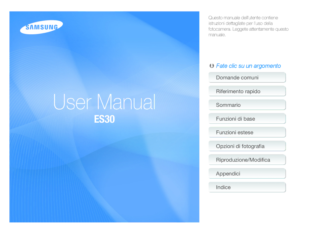 Samsung EC-ES30ZZBASZA, EC-ES30ZZBABE1, EC-ES30ZZBAPE1, EC-ES30ZZBABZA, EC-ES30ZZBASGB, EC-ES30ZZBASE1, EC-ES30ZZBASE3 manual 