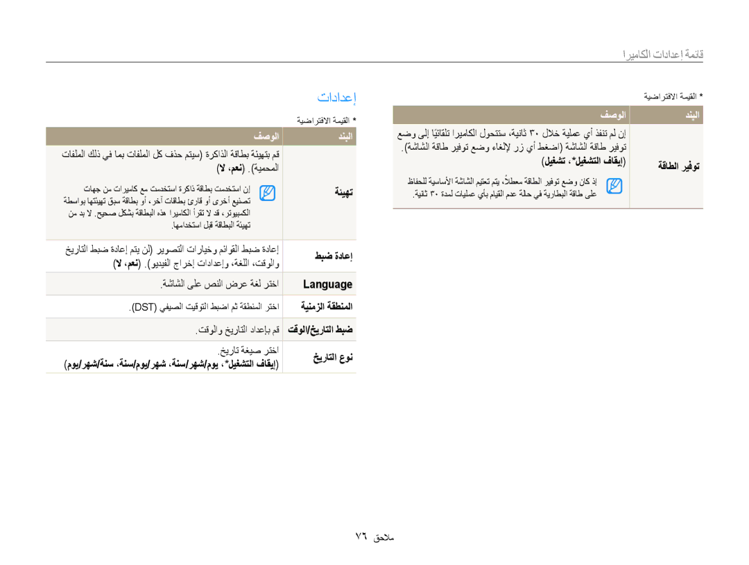 Samsung EC-ES30ZZDAPME, EC-ES30ZZBASZA, EC-ES30ZZBABZA, EC-ES30ZZDAPIR, EC-ES30ZZBAPIL, EC-ES30ZZBAPZA, EC-ES30ZZDASIR تادادعإ 