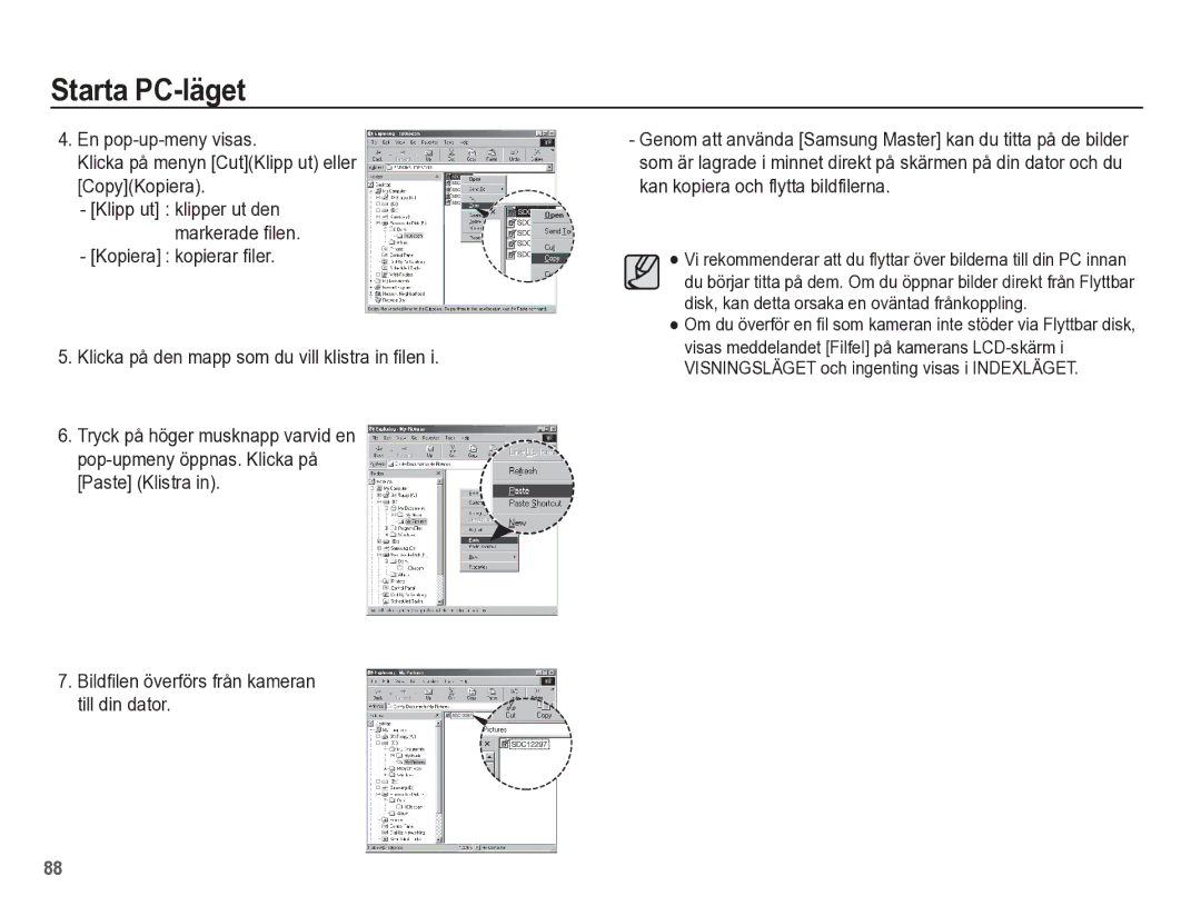 Samsung EC-ES55ZBBP/E2, EC-ES55ZABP/E2, EC-ES55ZSBP/E2, EC-ES55ZPBP/E2 manual Klipp ut klipper ut den markerade filen 