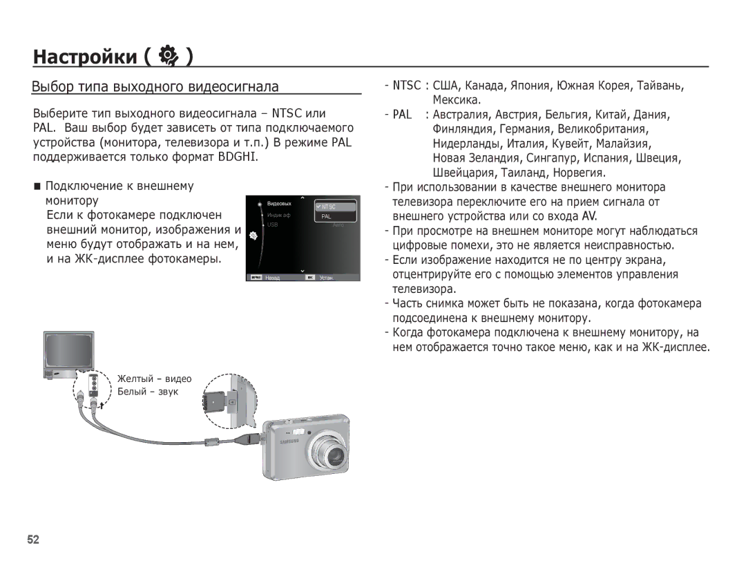 Samsung EC-ES55ZPBP/RU, EC-ES55ZBBP/RU, EC-ES55ZABP/RU, EC-ES55ZSBP/RU, EC-ES55ZNBP/RU manual ǪȣȉȖȘ ȚȐȗȈ ȊȣȝȖȌȕȖȋȖ ȊȐȌȍȖșȐȋȕȈȓȈ 