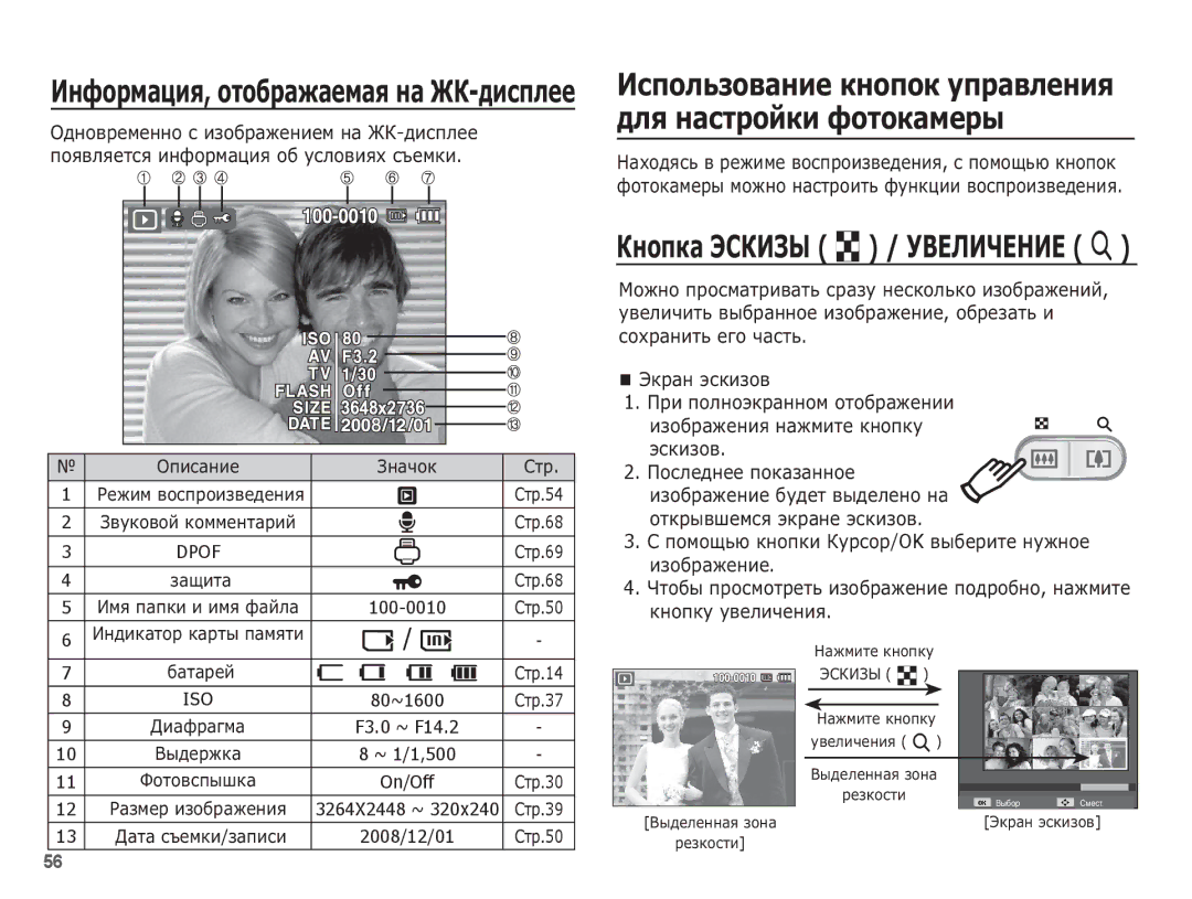 Samsung EC-ES55ZSBP/RU, EC-ES55ZBBP/RU, EC-ES55ZABP/RU On/Off, 12 ǸȈȏȔȍȘ ȐȏȖȉȘȈȎȍȕȐȧ 3264X2448 ~ 320x240 ǹȚȘ.39, 2008/12/01 