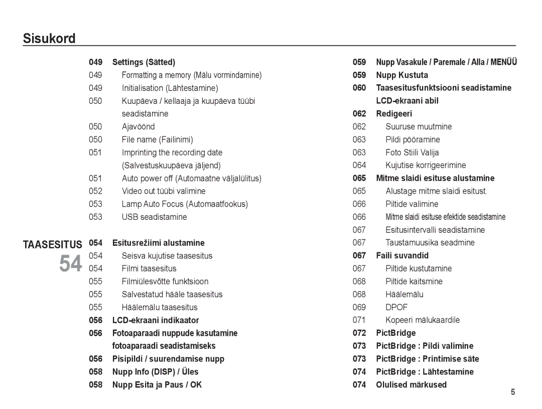 Samsung EC-ES55ZBBP/RU manual Alustage mitme slaidi esitust Piltide valimine, Mitme slaidi esituse efektide seadistamine 