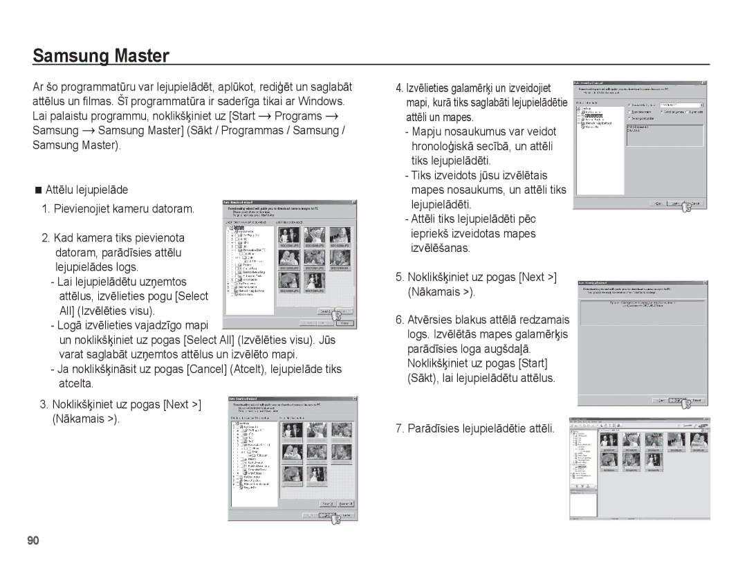 Samsung EC-ES55ZABP/RU, EC-ES55ZBBP/RU, EC-ES55ZSBP/RU manual Samsung Master, ParƗdƯsies lejupielƗdƝtie attƝli 