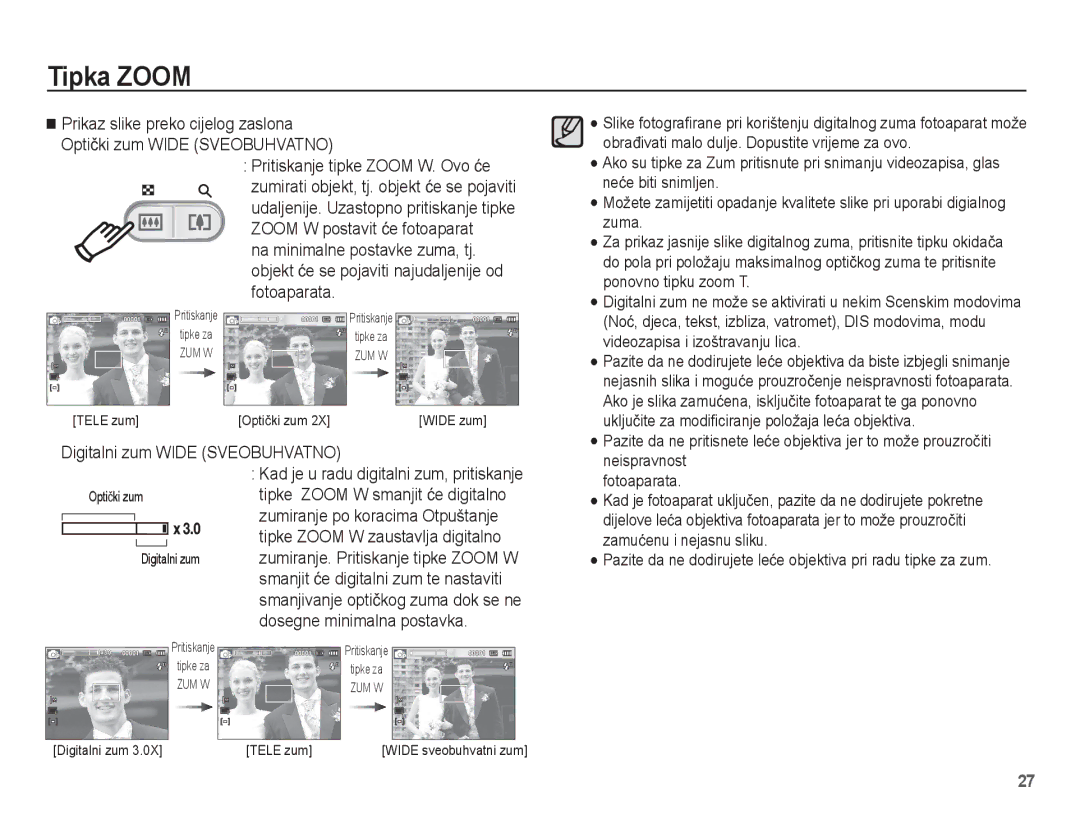 Samsung EC-ES60ZZBPBE3, EC-ES60ZZBPAE3 manual Dosegne minimalna postavka 