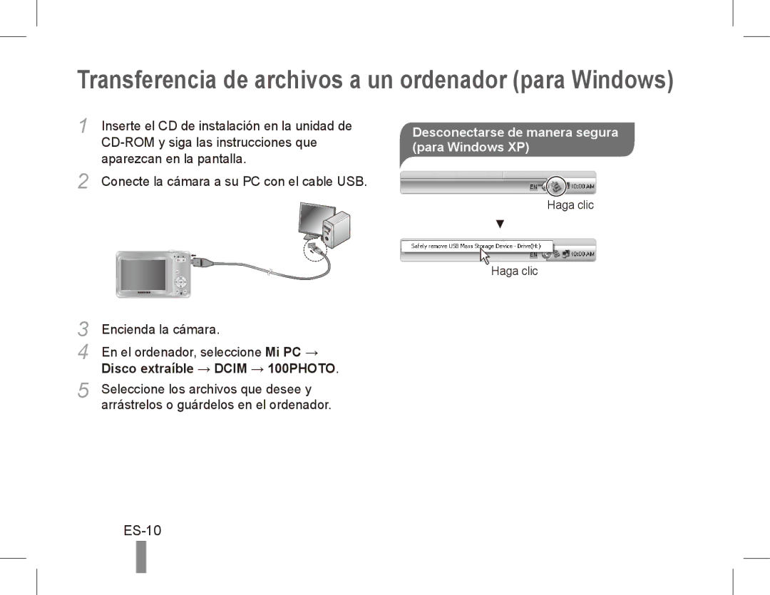 Samsung EC-ES60ZZBPRVN, EC-ES63ZZBPAE1, EC-ES60ZZBPPE1, EC-ES60ZZBPBE1, EC-ES60ZZBPAE1, EC-ES60ZZBPRIT ES-10, Para Windows XP 