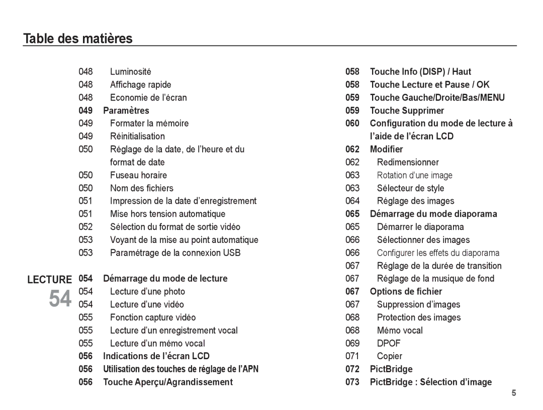 Samsung EC-ES60ZZBPBE1, EC-ES63ZZBPAE1, EC-ES60ZZBPPE1 Conﬁgurer les effets du diaporama, Réglage de la durée de transition 