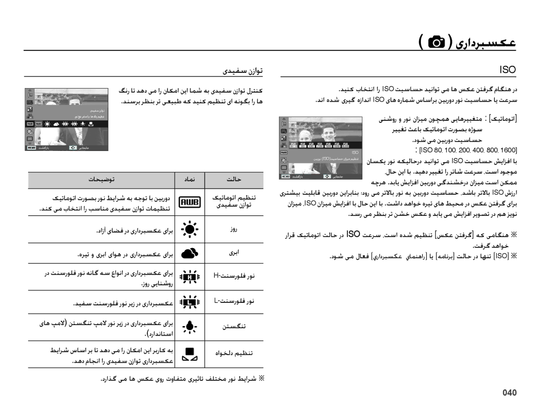 Samsung EC-ES65ZZBPBIL, EC-ES65ZZBPBE1, EC-ES65ZZDPSME, EC-ES65ZZDPBME, EC-ES65ZZBPRE1, EC-ES65ZZBPPE1 manual یدیفس نزاوت 