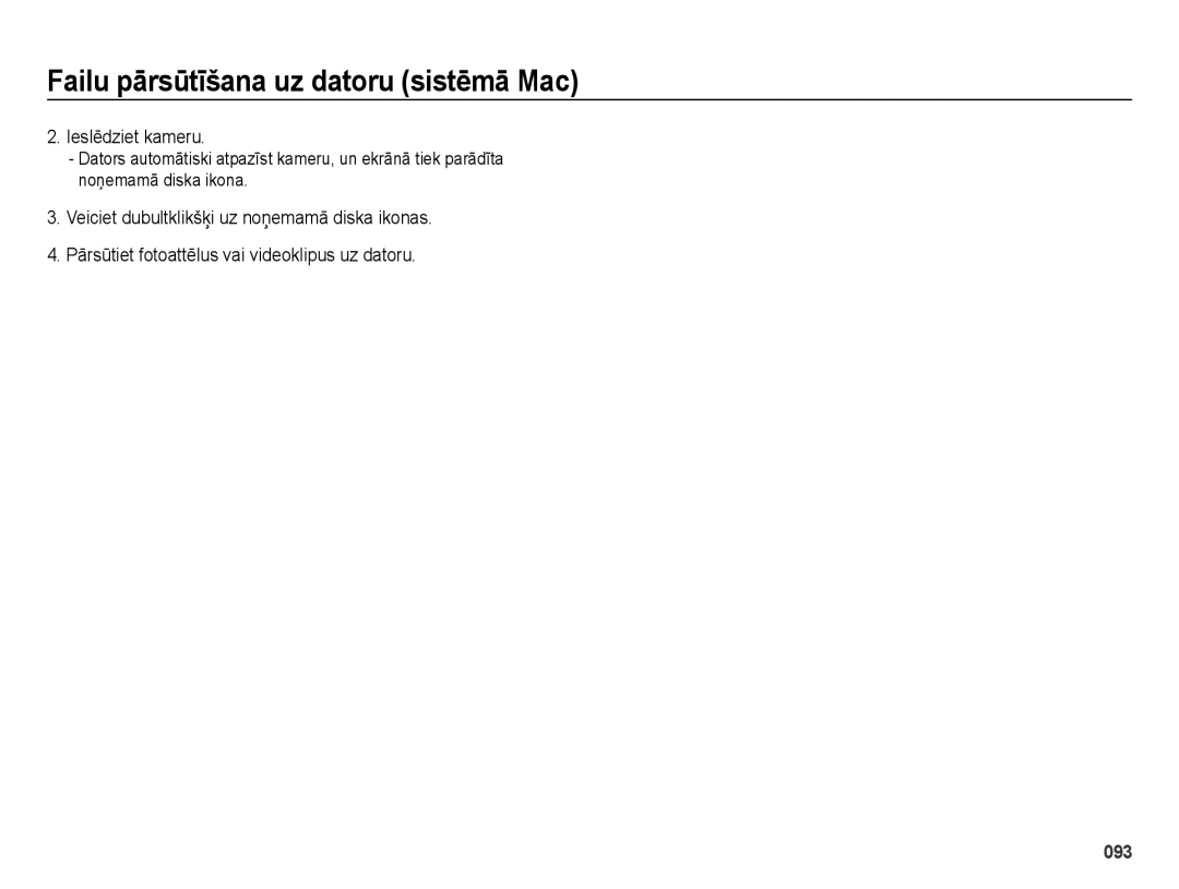 Samsung EC-ES65ZZBPBRU, EC-ES65ZZBPSE2, EC-ES65ZZBPBE2, EC-ES65ZZBPSRU, EC-ES65ZZBPPRU manual Ieslēdziet kameru 