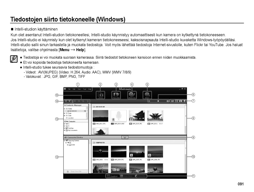 Samsung EC-ES65ZZBPBE2, EC-ES65ZZBPSE2, EC-ES65ZZBPPE2 manual Intelli-studion käyttäminen 