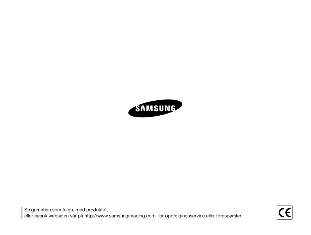 Samsung EC-ES70ZZBPPE2, EC-ES70ZZBPRE2, EC-ES70ZZBPSE2, EC-ES70ZZBPUE2, EC-ES71ZZBDBE2 Se garantien som fulgte med produktet 