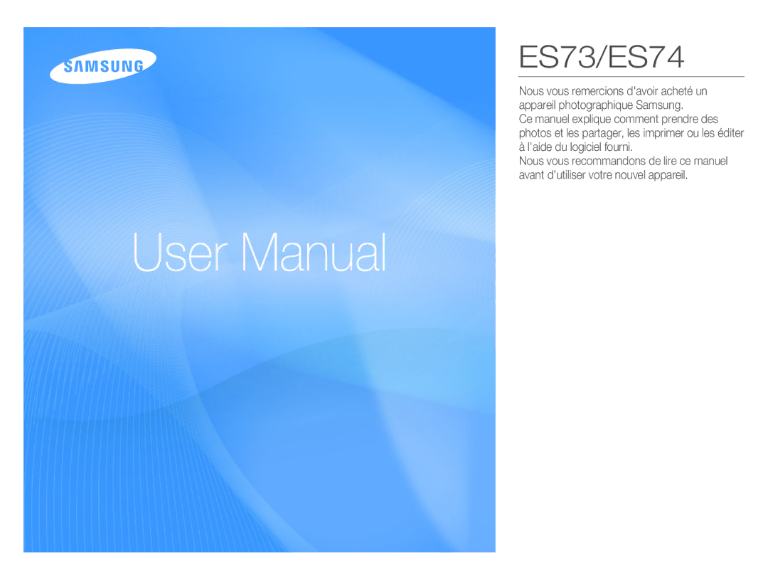 Samsung EC-ES74ZZBDBE1, EC-ES73ZZBPBE1 manual ES73/ES74 