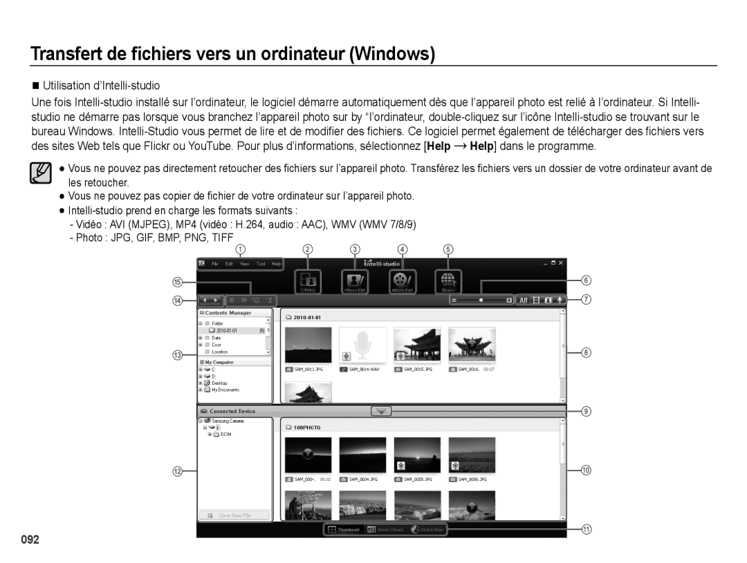 Samsung EC-ES74ZZBDBE1, EC-ES73ZZBPBE1 manual Utilisation d’Intelli-studio 