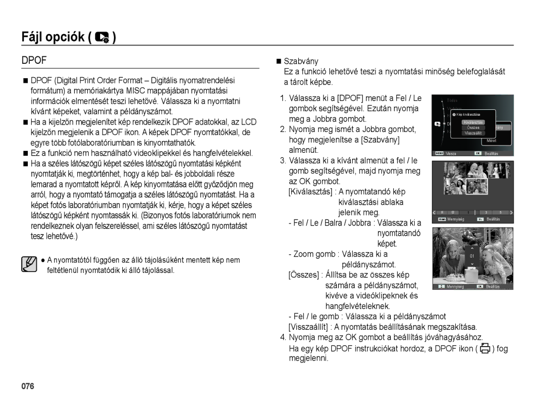 Samsung EC-ES73ZZBPOE3, EC-ES73ZZBPBE3, EC-ES73ZZBPSE3 manual Tárolt képbe, Hogy megjelenítse a Szabvány, Almenüt 