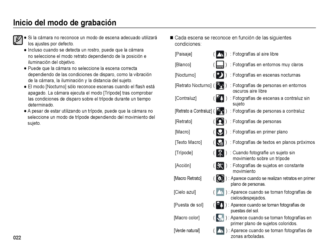 Samsung EC-ES73ZZBPRE1 manual Oscuros aire libre, Contraluz, Sujeto, Fotografías de personas a contraluz, Plano de personas 