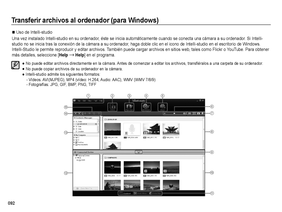 Samsung EC-ES74ZZBDBE1, EC-ES73ZZBBOCA, EC-ES73ZZBPRE1 manual Uso de Intelli-studio, Más detalles, seleccione Help 