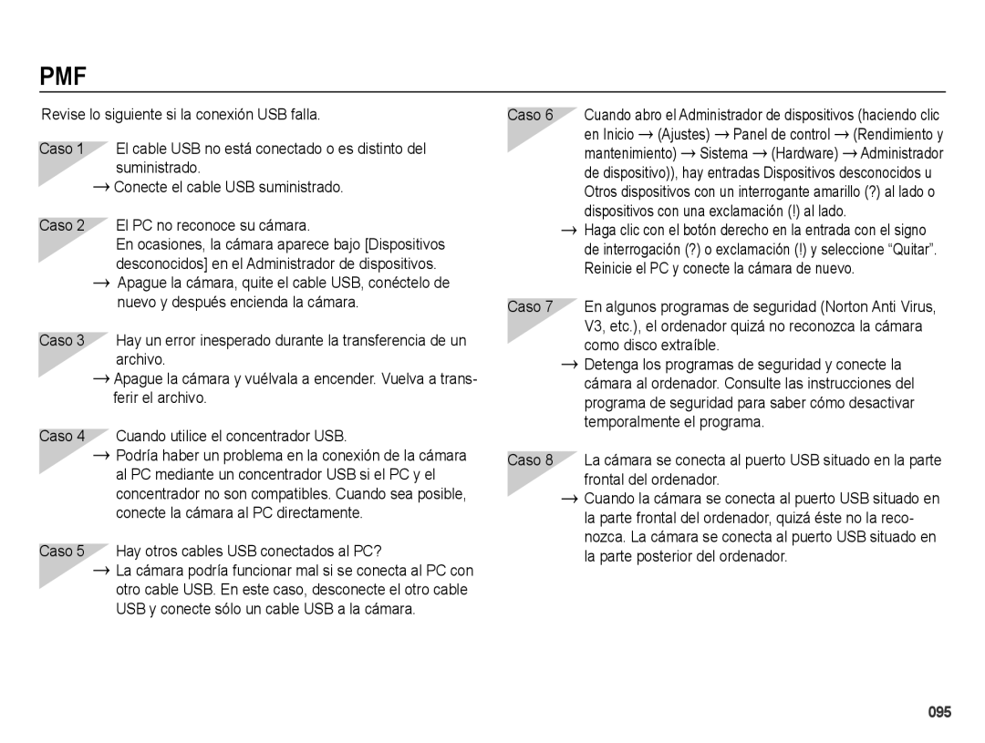 Samsung EC-ES74ZZBDBE1, EC-ES73ZZBBOCA Caso 5 Hay otros cables USB conectados al PC?, En Inicio Ajustes, Sistema Hardware 